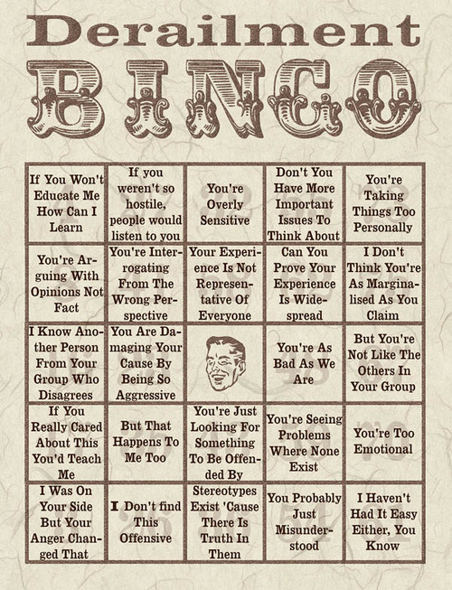 'Da Bingo Board o' Destiny!!!!!! Derailment Bingo
